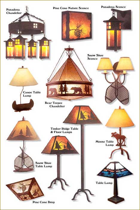 Saranac Lake Rustic Furniture Adirondack Rustic Lamps Sconces Table Lamps Wall Lamps Chandeliers and more