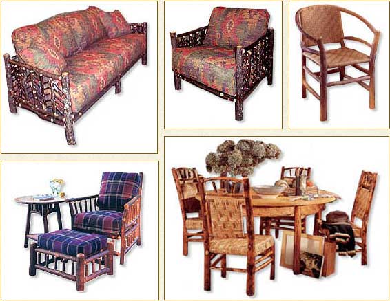 Rustic Furniture Adirondack Sofa & Adirondack Rustic Chairs